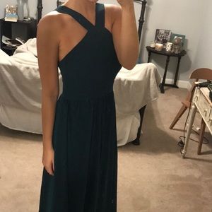 Beautiful Emerald green floor length dress